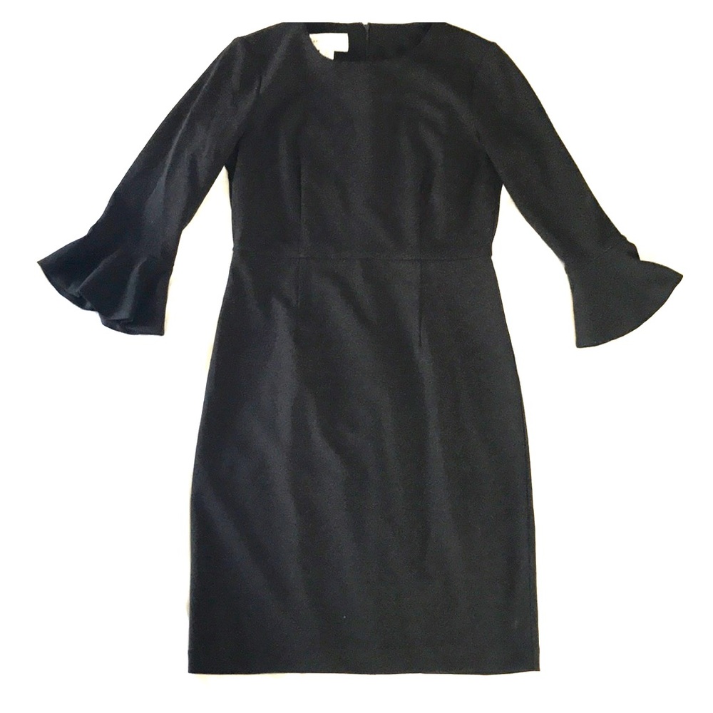 Donna Morgan black bell sleeved dress worn 2x